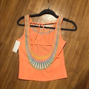 NWT Pink open back top